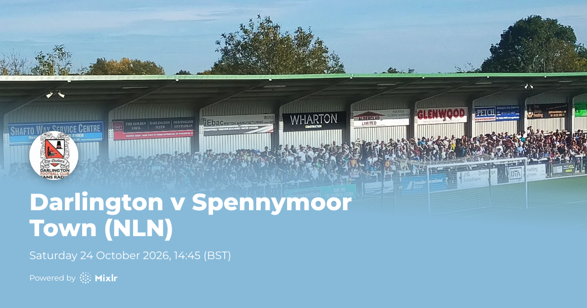 Darlo Fans Radio | Darlington v Spennymoor Town (NLN)